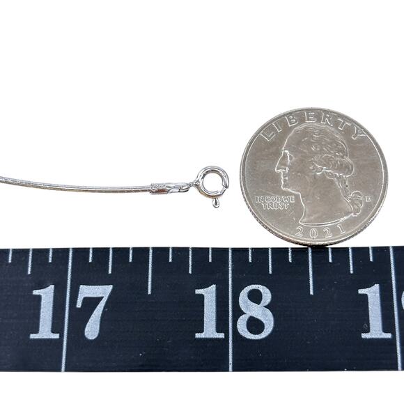 Adjustable Snake Chain Necklace | Sterling Silver 925 16"-18" - Picture 2 of 3